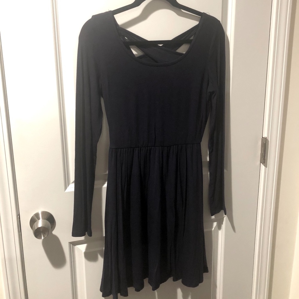 PINK OWL navy long sleeve dress
